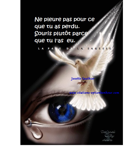 La Page de la Sagesse Citation sur le chagrin