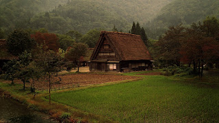 Wallpaper pemandangan di desa daerah pegunungan Wallpaper pemandangan di desa daerah pegunungan