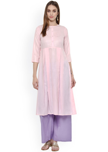 浅粉色Anarkali Kurti 浅粉色Anarkali Kurti