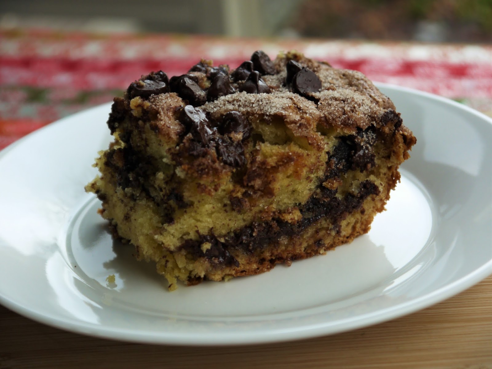 Clockwatching Tart Chocolate Chip Sour Cream Coffee Cake