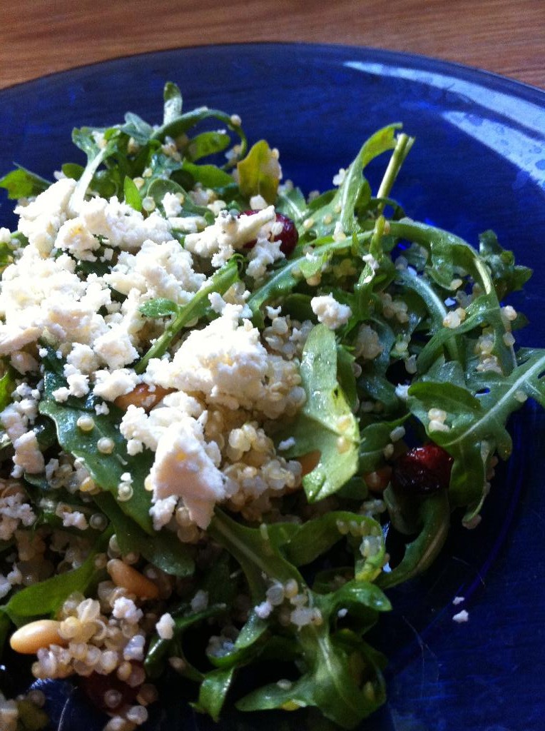 the gd kitchen warm arugula and quinoa salad