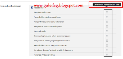 Cara Agar Notifikasi Facebook Tidak Di Kirim Ke Email