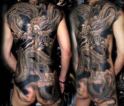 full back dragon tattoo design