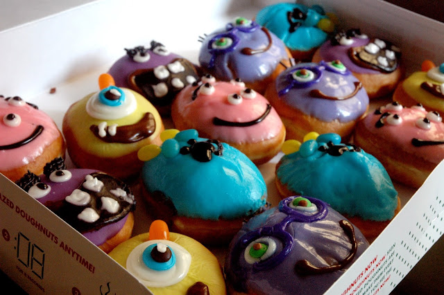 DUDE FOR FOOD: Food News: Scare Up Some Fun with Krispy Kreme s Monsters University Treats