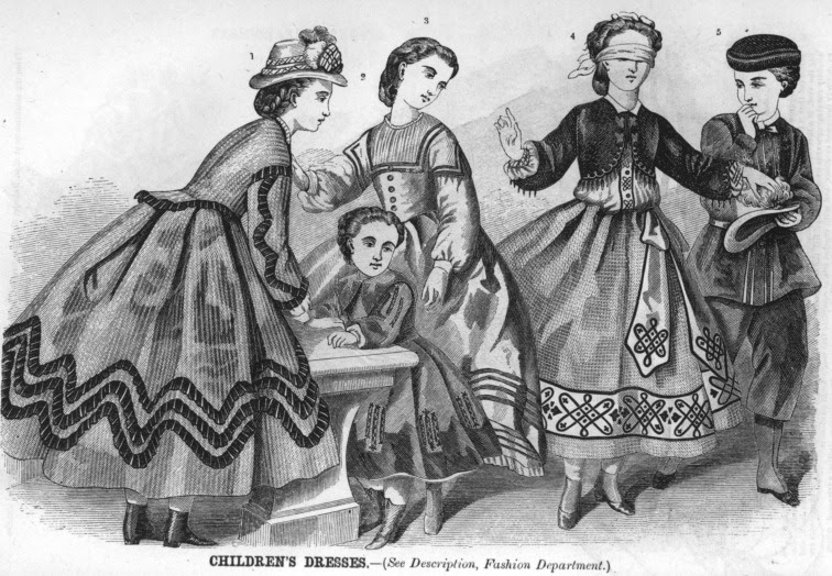 Civil War Era Clothing Civil War Era Children's Clothing October 1864 Godey's Lady's Book