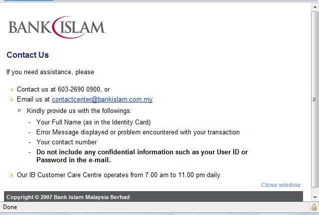 Online banking islam bank BUKA AKAUN