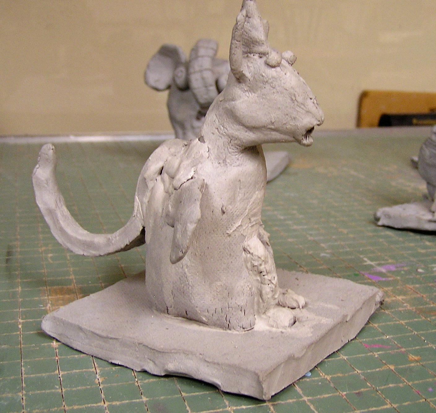 P. C. K. Art Room Clay Gargoyle sculptures