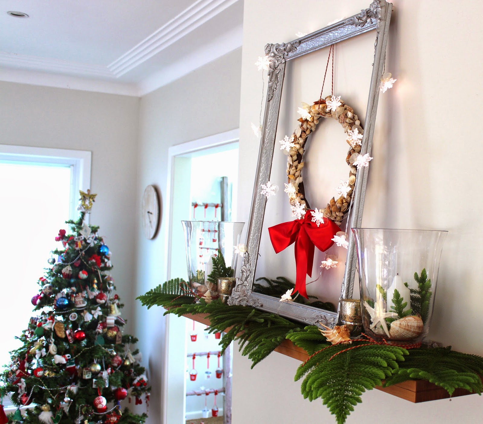 How to Style a Coastal Christmas Mantel Desire Empire