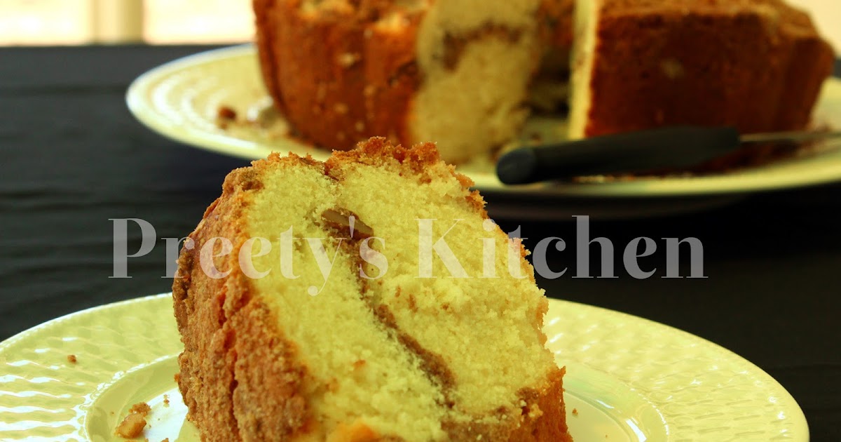 Preety's Kitchen Best Sour Cream Coffee Cake With Streusel Topping