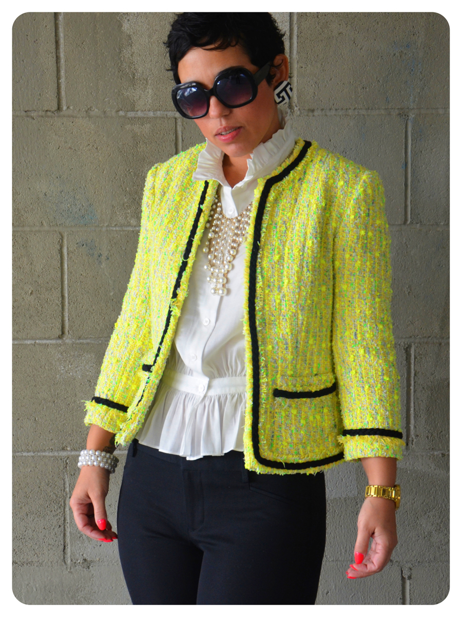 DIY Hand Sewn Chanel Inspired Jacket + Pattern Review V7975 Fashion