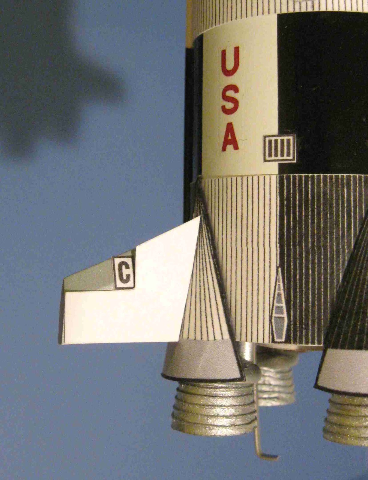 Model Rocket Building Dr. Zooch Saturn V Build Step 13 Fin Letters and