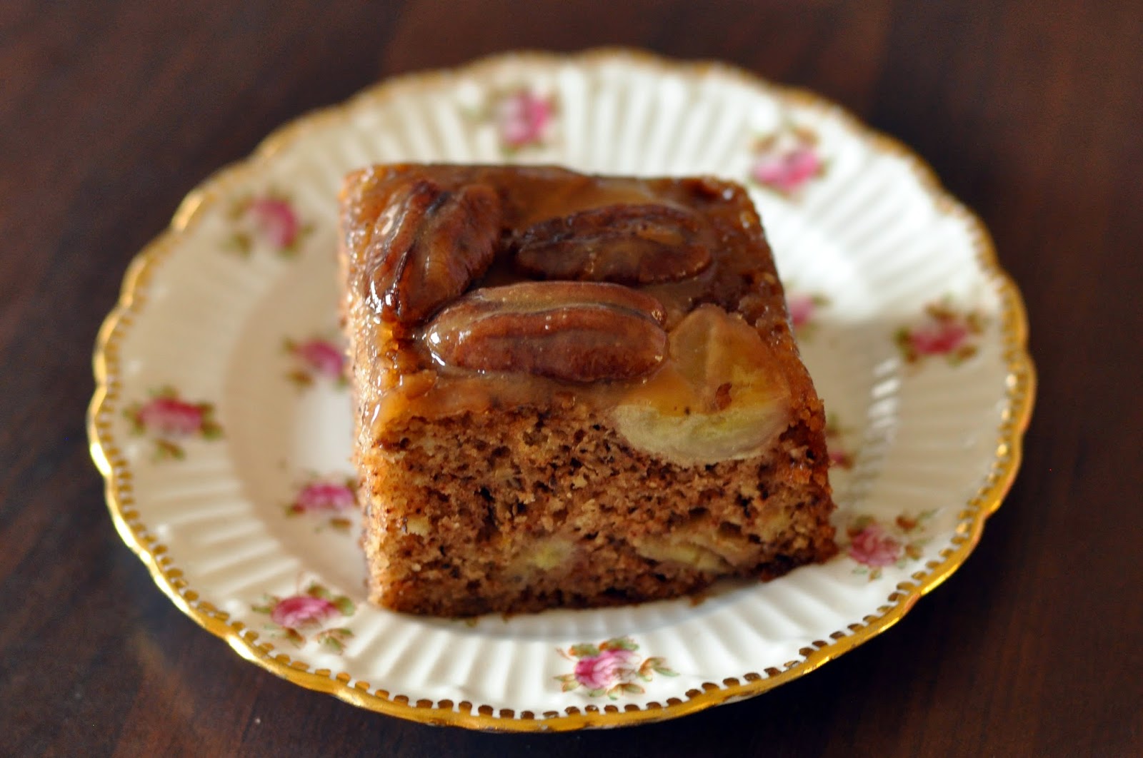 Upsidedown Banana Cake with Maplecaramel Sauce Sophie Loves Food