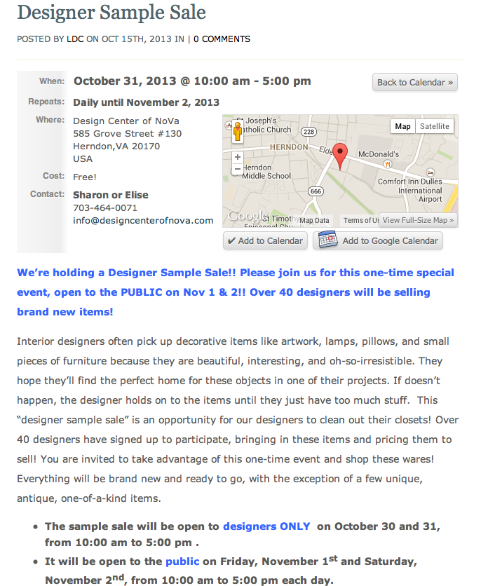 My Notting Hill Designer Sample Sale Open to the Public Nov. 1 2