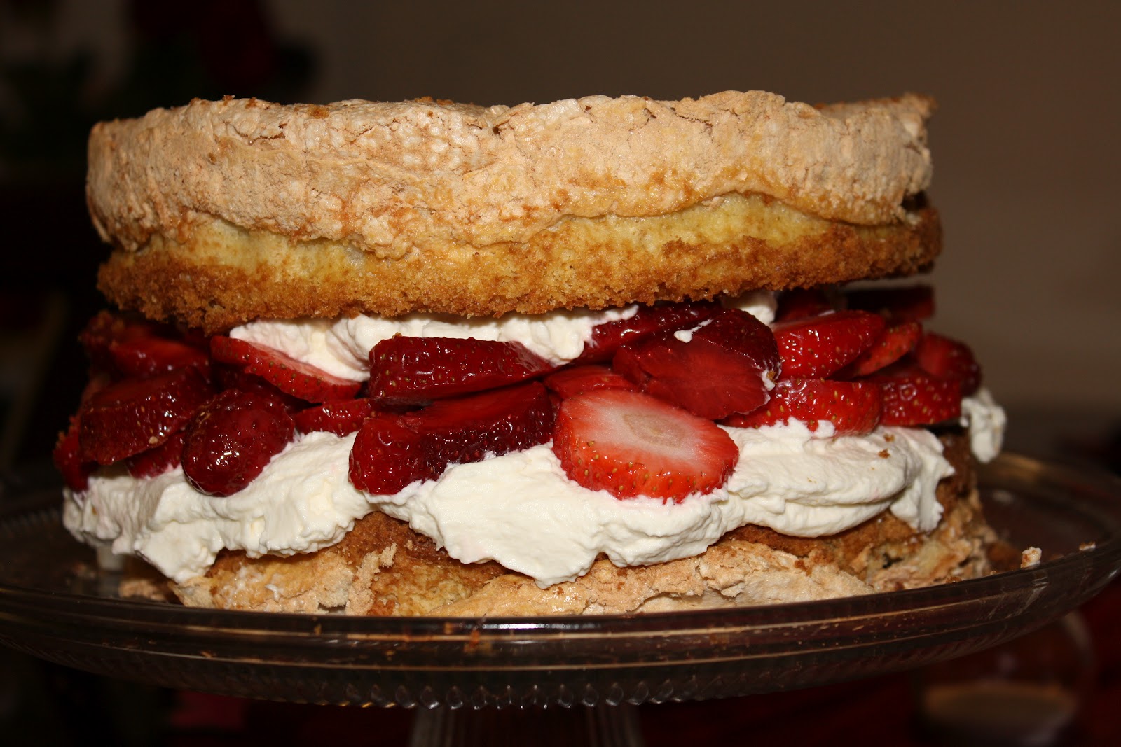 CaraCakes Strawberry Meringue Layer Cake