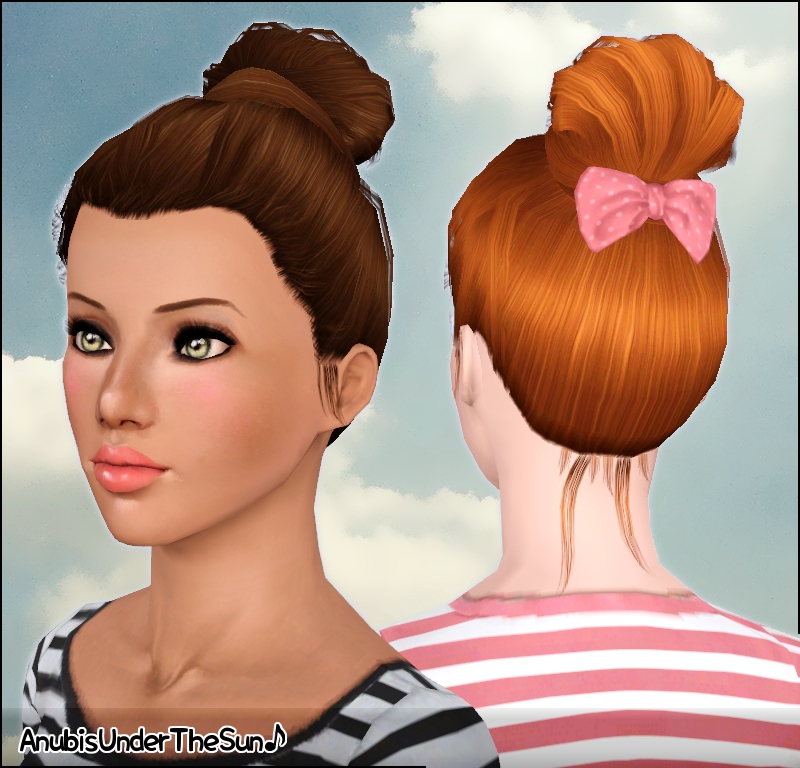 Anubis - Sims Stuff: Sunday Morning ~ Bun hairstyle + bow accessory Anubis - Sims Stuff: Sunday Morning ~ Bun hairstyle + bow accessory