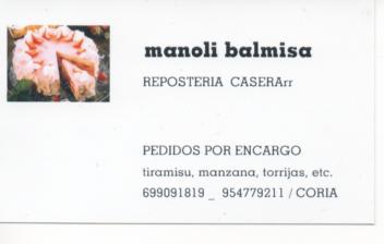 Manoli Balmisa Reposteria Casera
