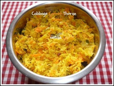 Carrot Cabbage Thoran