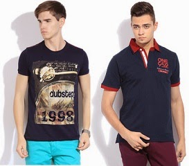 Min 55% off on T-shirts from Levi’s, UCB, Status Quo, Crocodile and More @ Flipkart
