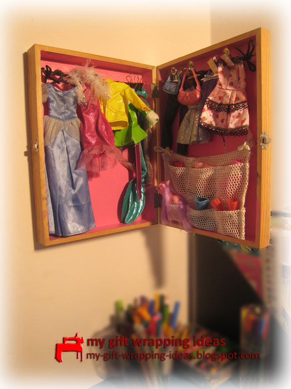 My Gift Wrapping Ideas How To Make A Doll S Clothes Closet Ikea Barbie Clothes Closet