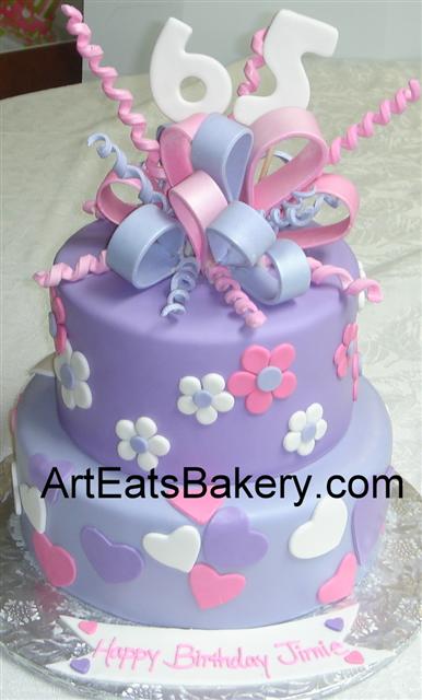 Birthday Cake Two Tier For Mum With Butterfly Birthday Cake Two Tier For Mum With Butterfly