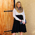 Midi Skirt & Red Shoes