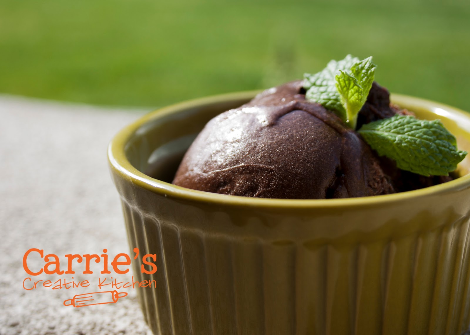Carrie's Creative Kitchen Dark Chocolate Sorbet (Dairy Free!)