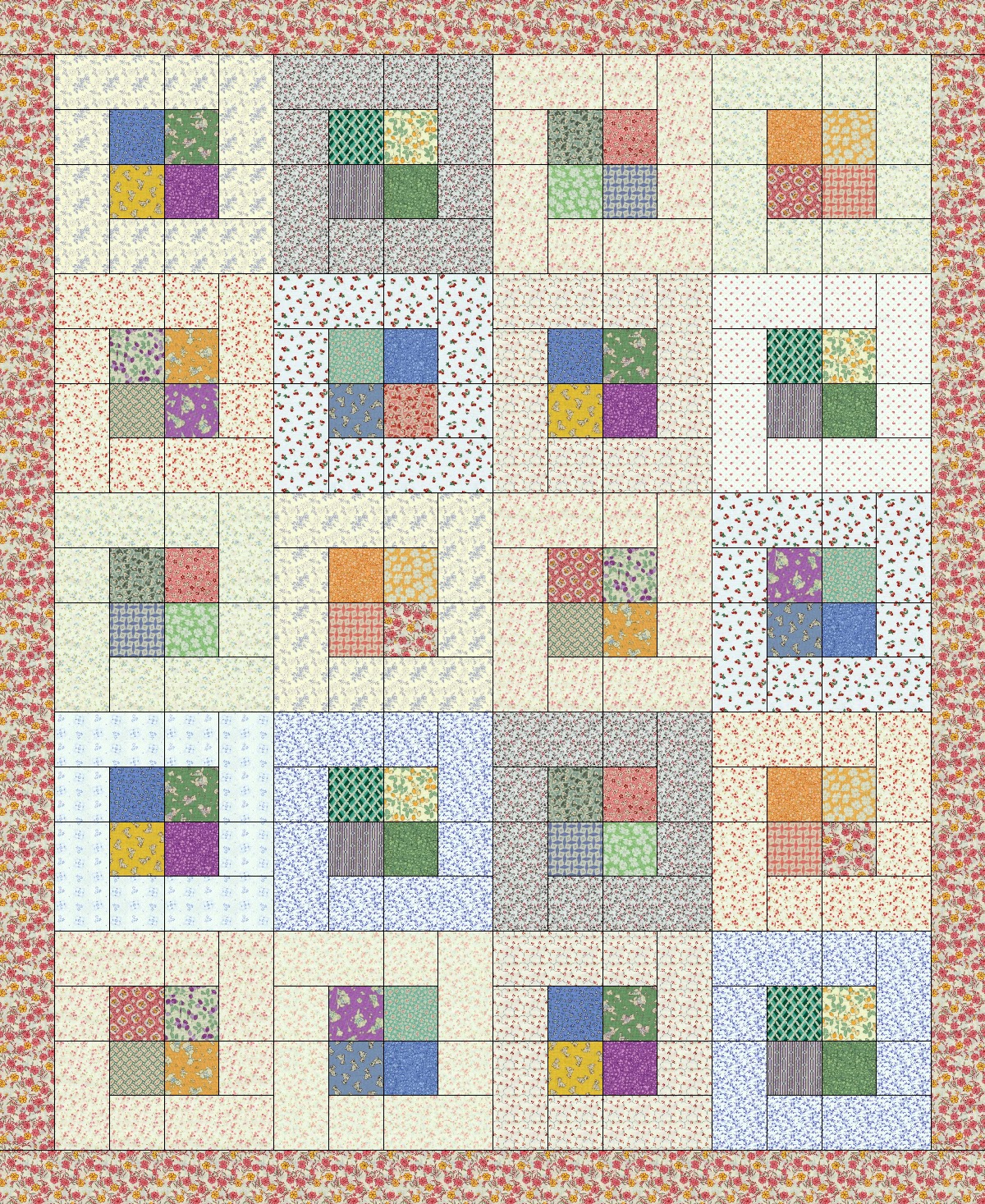 ChockABlock Quilt Blocks Central Quad