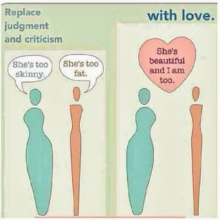 She's Too Skinny She's Too Fat: Replace judgement and criticism with love.