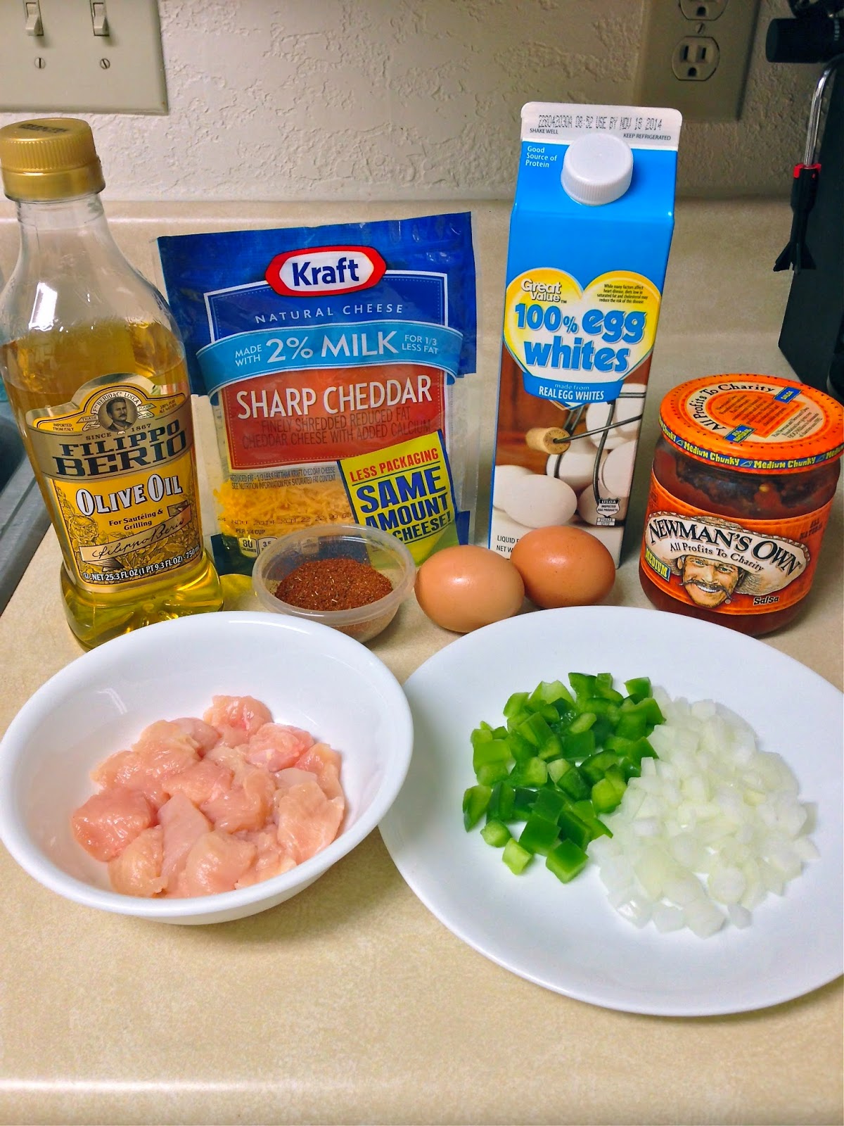 ♥ Chelley in the Kitchen ♥ Chicken Fajita Omelette Recipe