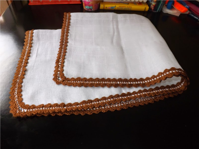Puntilla de crochet en gasa para bebé puntilla tejida a ganchillo o crochet sobre gasa de bebé