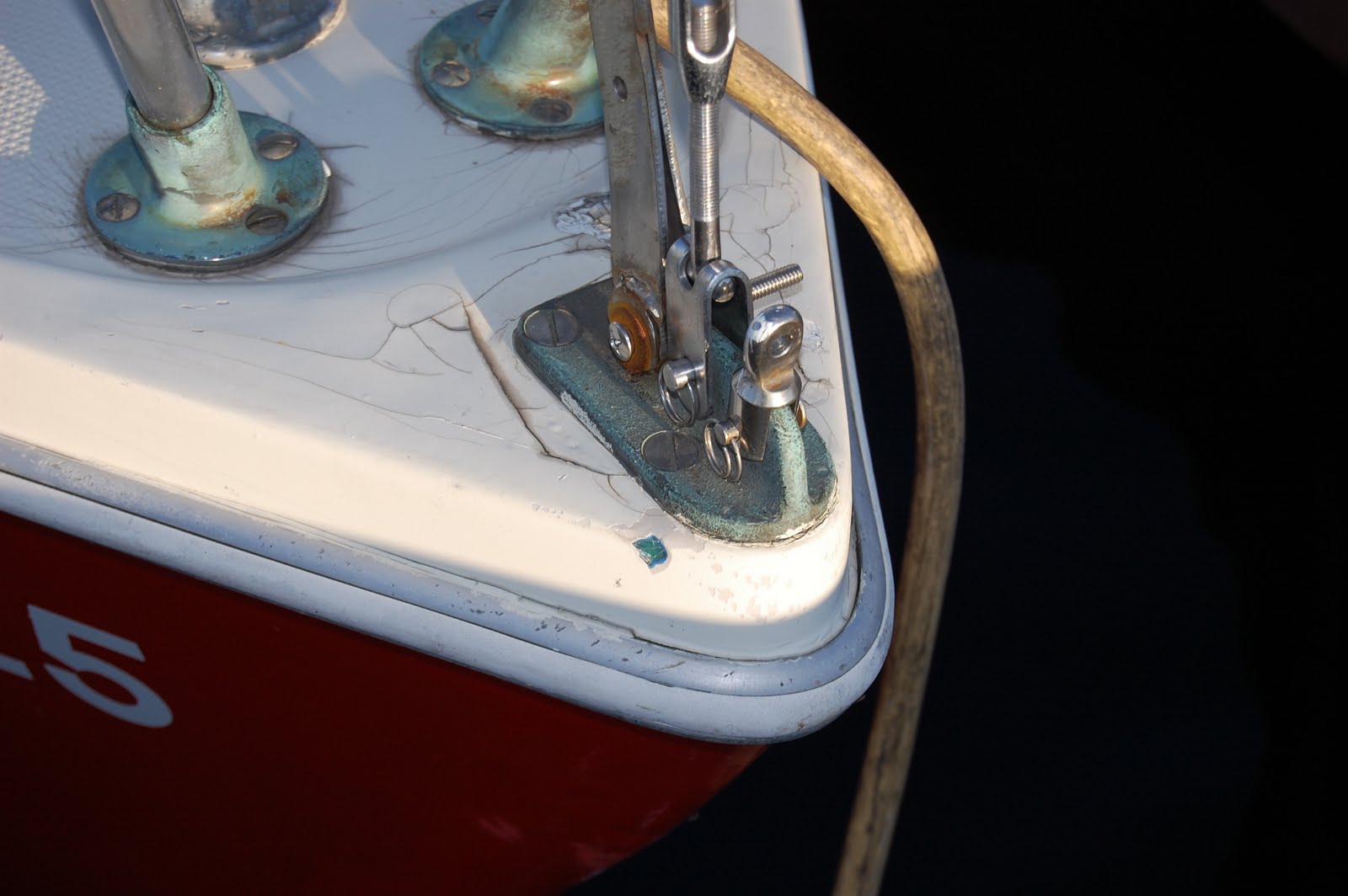 Coronado 25 sailing adventure Chainplate repairs