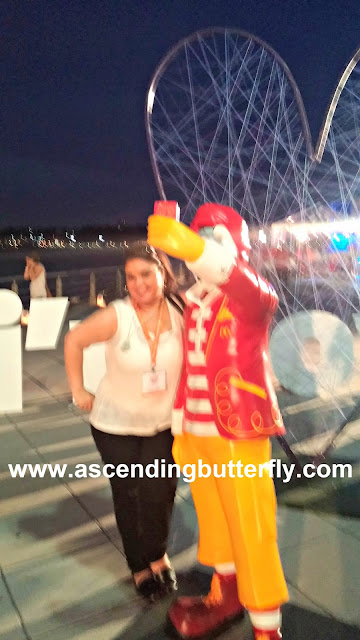 Ascending Butterfly and Ronald McDonald Selfie 01 during #McDBlogHer #BlogHer15  McDonalds Closing Party at BlogHer 2015