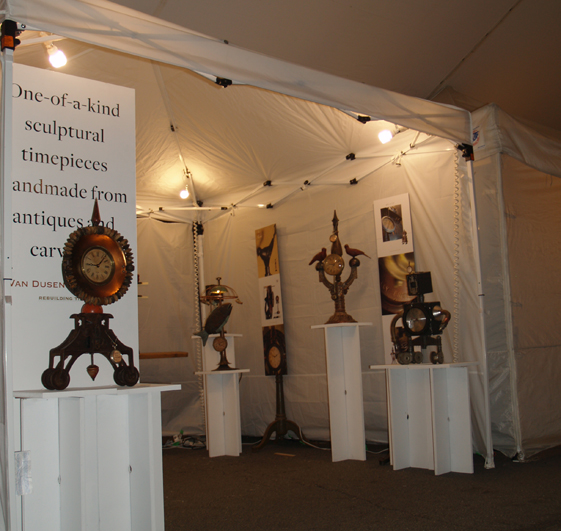 Van Dusen Clockworks New Clocks for the Brookside Art Fair In Kansas City