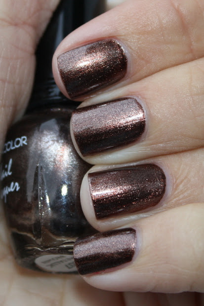 grape fizz nails metallic brown
