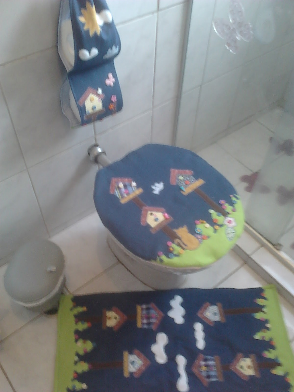 Patchwork Em Tapete De Banheiro : tapete tampa para o vaso e porta papel higienico tapete e tampa para o Patchwork Em Tapete De Banheiro : tapete tampa para o vaso e porta papel higienico tapete e tampa para o