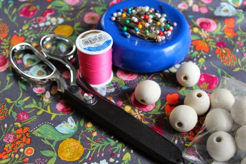 fabric teething necklace