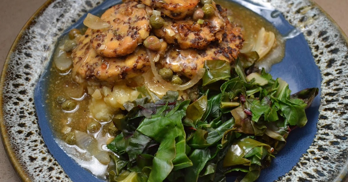 Vegan Magic Time Tempeh Piccata with Garlic Mashed Potatoes and