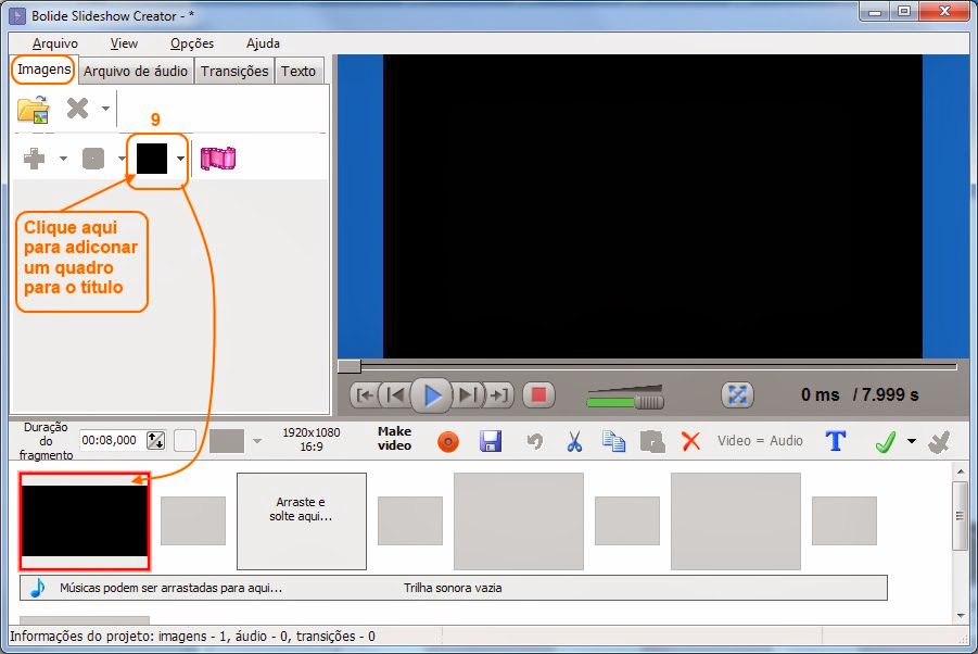 Adicione um fundo de cor que será o suporte para o título do filme Adicione um fundo de cor que será o suporte para o título do filme