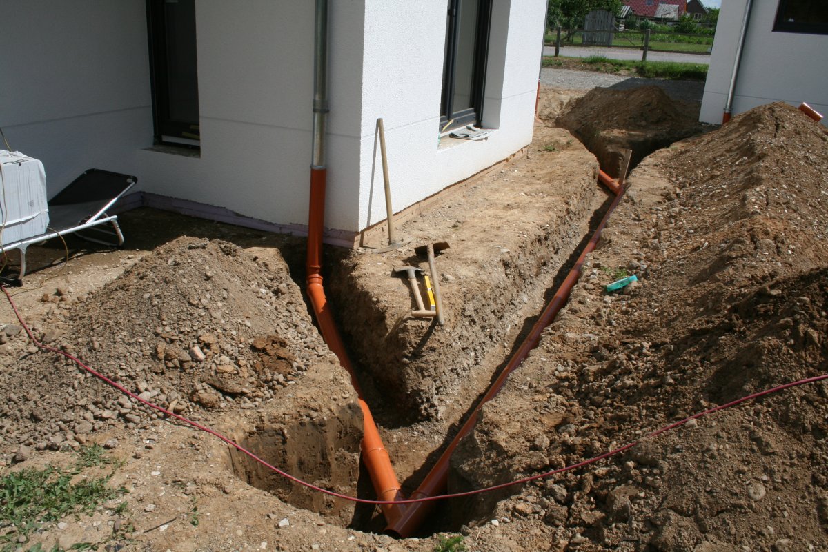 Mein Baublog Rigole und Erdarbeiten