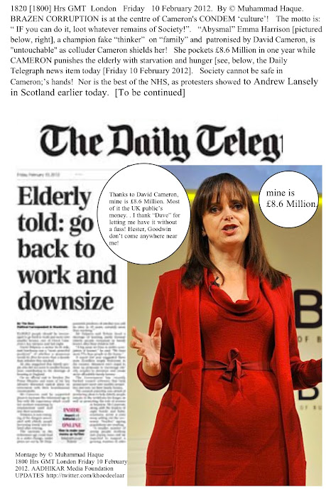 CONDEM Cameron kicks the elderly into starvation as he woos his "family" image faker with £8.6 Mill