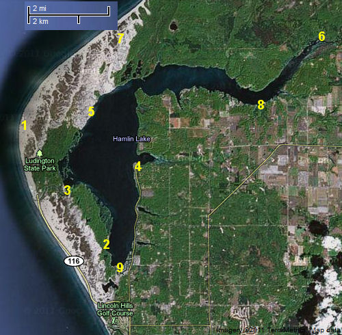 Hamlin Lake map