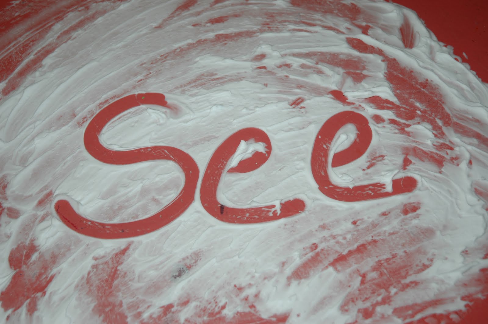 this and that sight words with shaving cream!