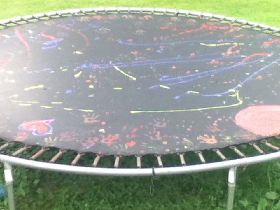 Stay.Read.Enjoy. Splatter Paint Trampoline