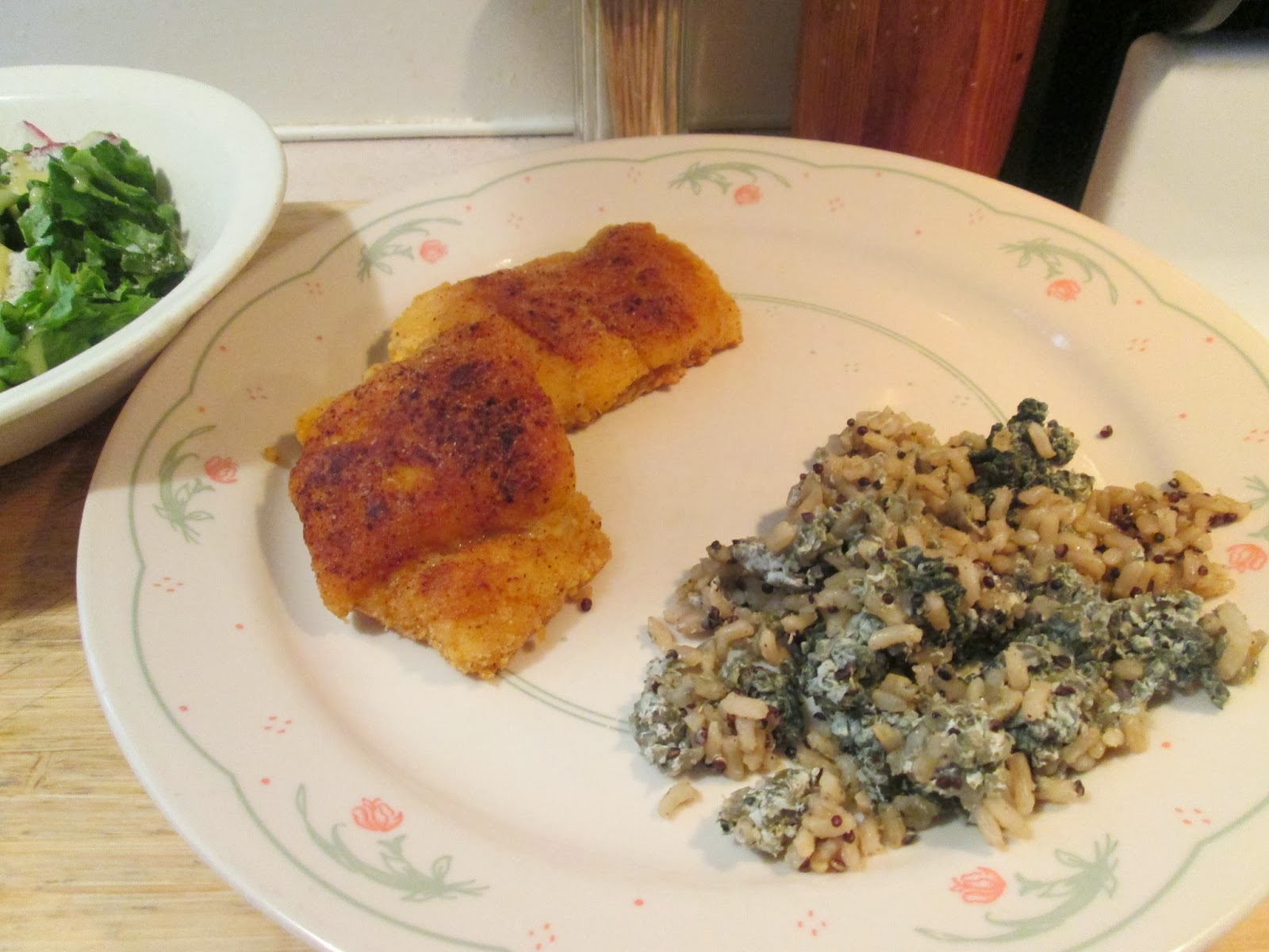 Diab2Cook Fried Seasoned Haddock w/ Whole Grain Medley Quinoa and