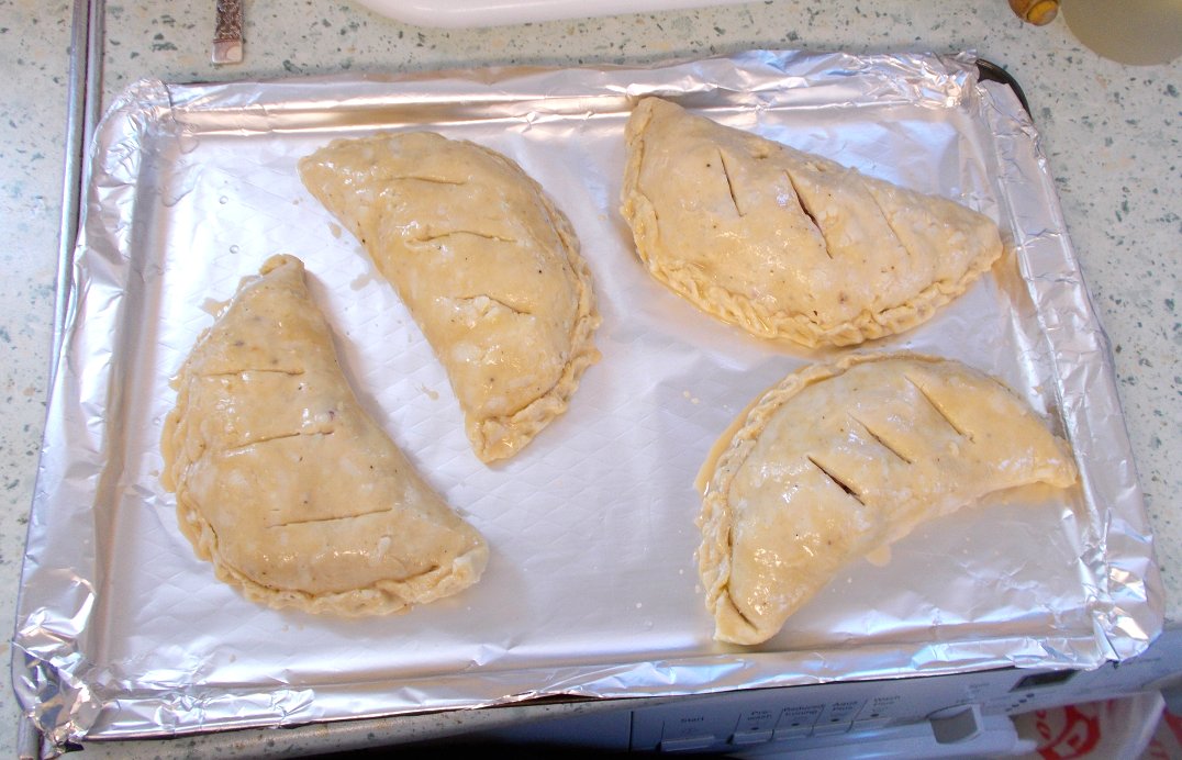 Jenny Eatwell's Rhubarb & Ginger Cornish Pasties this time with suet