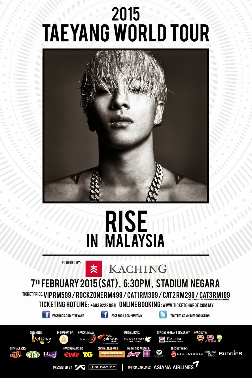 [Upcoming Event] TAEYANG WORLD TOUR [RISE] IN MALAYSIA 2015