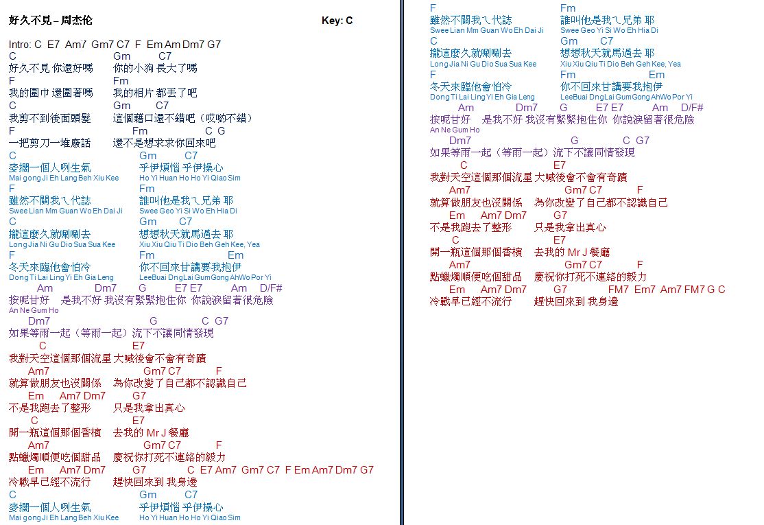 jay chou ukulele tabs talkingchord 周杰伦 好久不见 cover 吉他谱 chords jay chou ukulele tabs talkingchord 周杰伦 好久不见 cover 吉他谱 chords