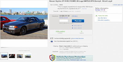 ebay Listing for US Legal Nissan Skyline GTR Show or Display