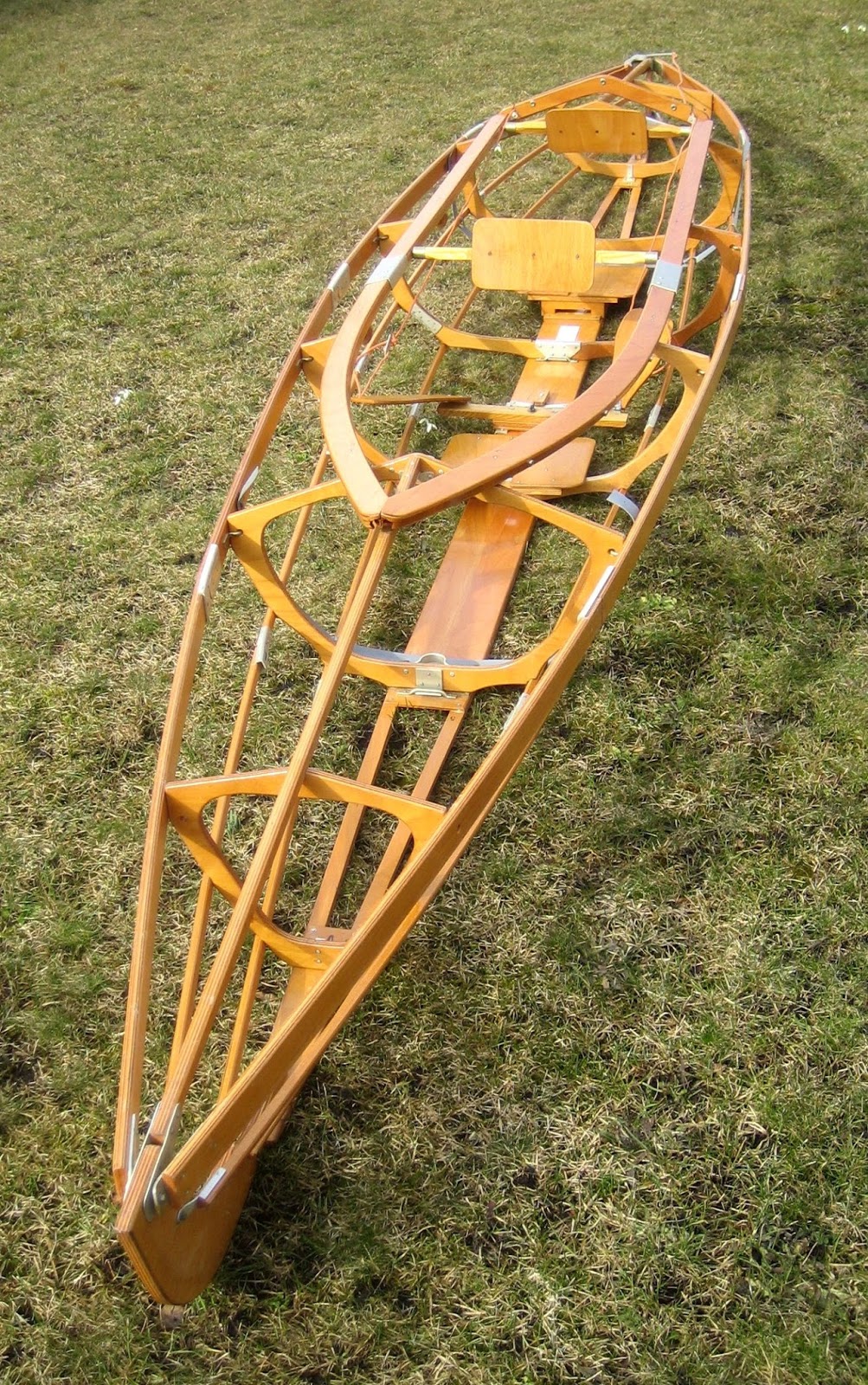 Frame of a Klepper folding kayak. The sections are similar to those of