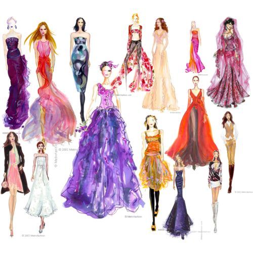 Fashion Sketches Dresses